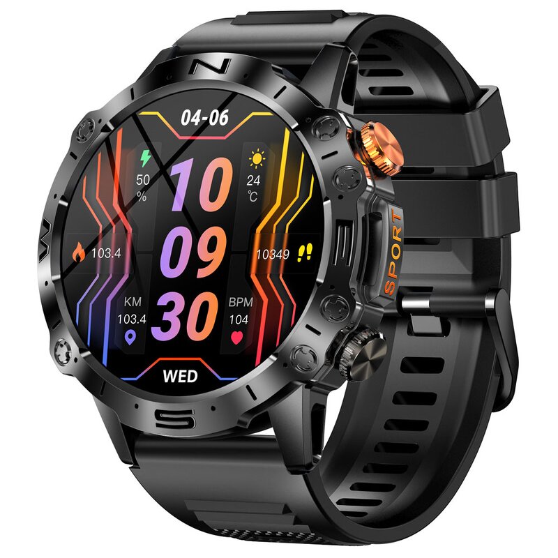 AMOLED Smart Watch Factory - OEM/ODM Round Shape 466466 Outdoor Training BT Calling