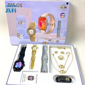 Smart Watch for Women Manufacturer - OEM/ODM D15 Gs Relojes 2025 Luxury 7 in 1 Set