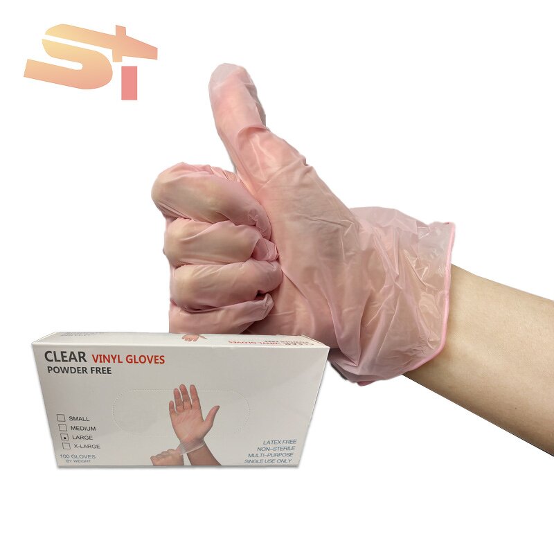 Vinyl Gloves Manufacturer - OEM One-time Use Smooth Fingertips 100 Pcs/Package