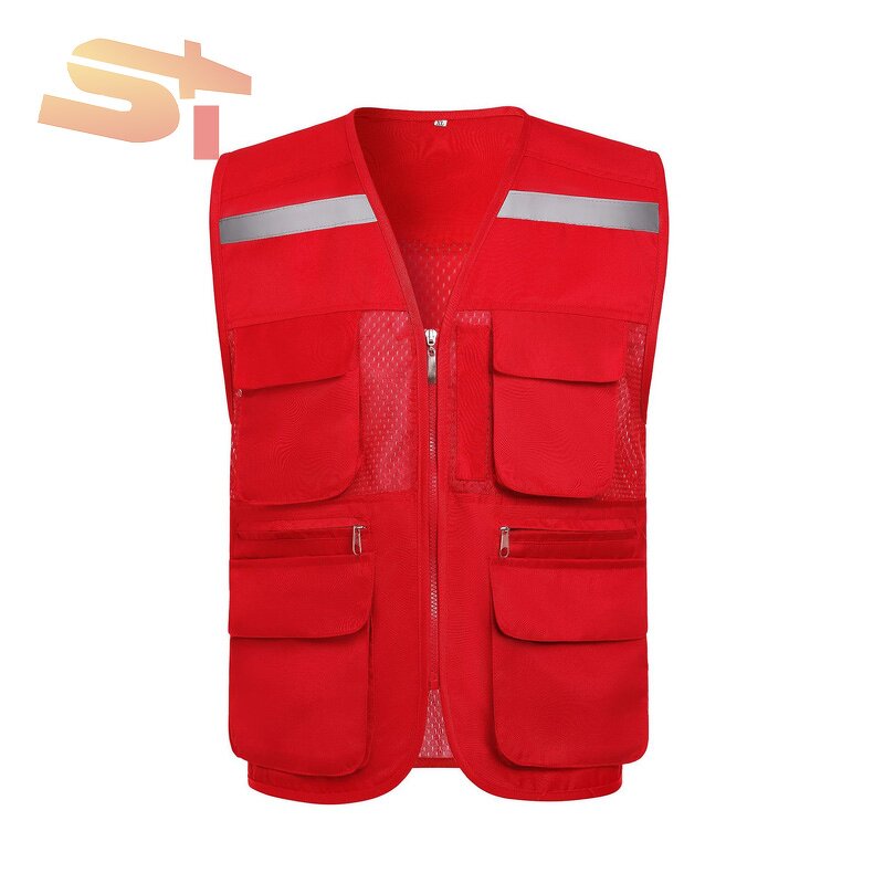 Reflective Vest Manufacturer - OEM SIKE Fishing Net with Multiple Pockets Activity Workwear