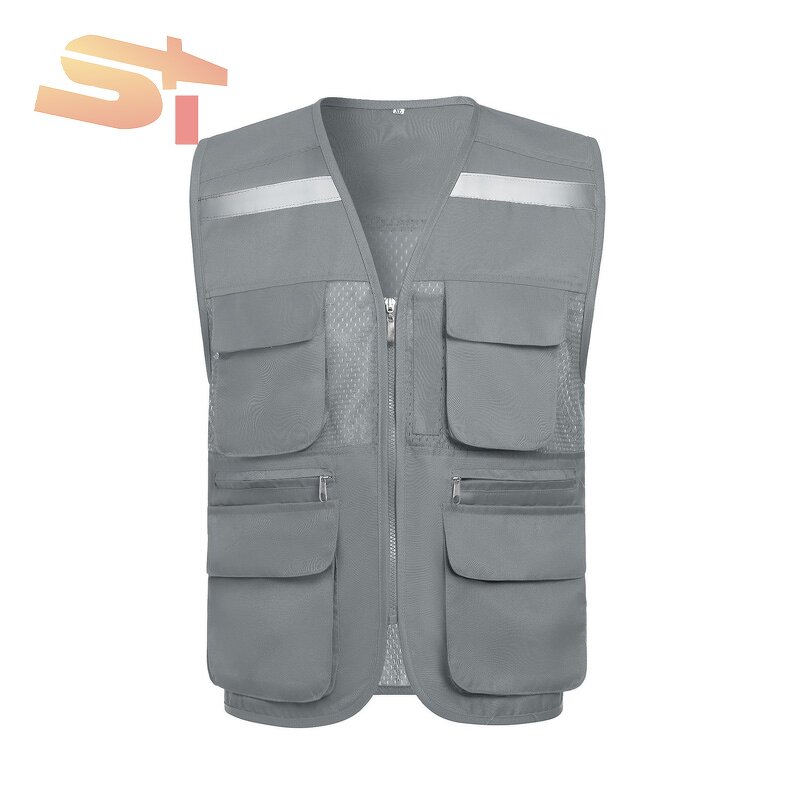 Reflective Vest Manufacturer - OEM SIKE Fishing Net with Multiple Pockets Activity Workwear
