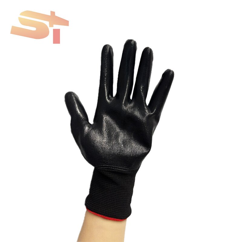 Industrial Gloves Manufacturer - OEM SIKE Polyester Material Waterproof Abrasion Grip Fingertips