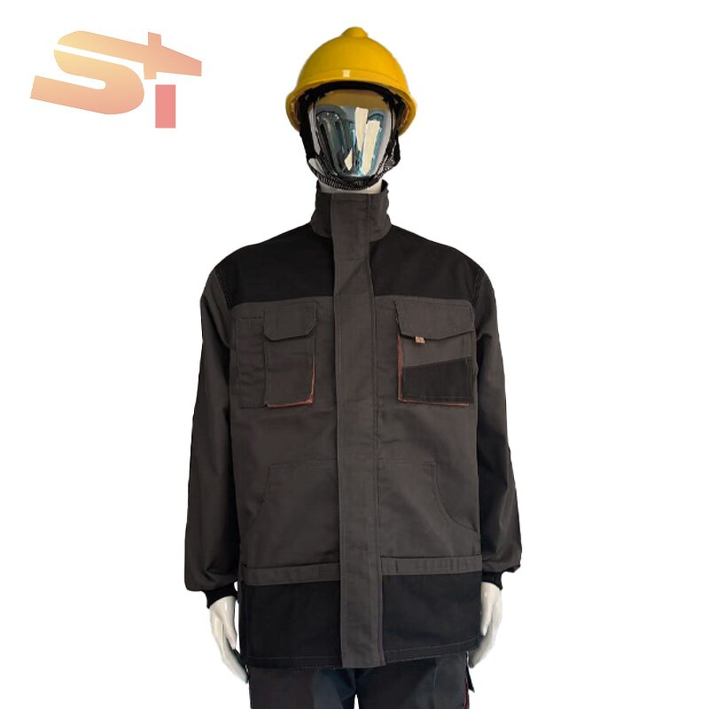 Workwear Set Factory - OEM High-End Custom Men Long Sleeved Poly-Cotton Coveralls