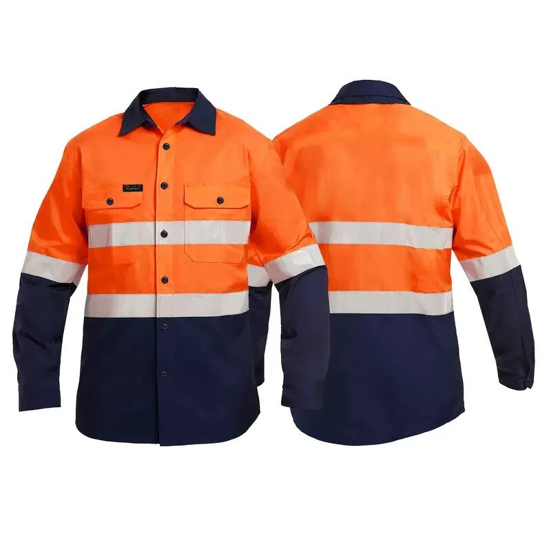 Safety Shirt Factory - OEM SIKE Reflective Strip Long-Sleeved Mining Construction ANSI