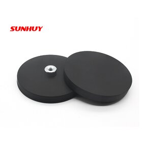 Rubber Coated Magnet Manufacturer - Base 88mm for Taxi Top Sign Roof