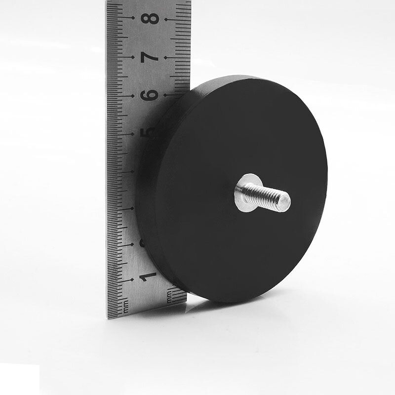 Super Strong Pot Magnet Factory - External Thread Rubber Coated with Screw