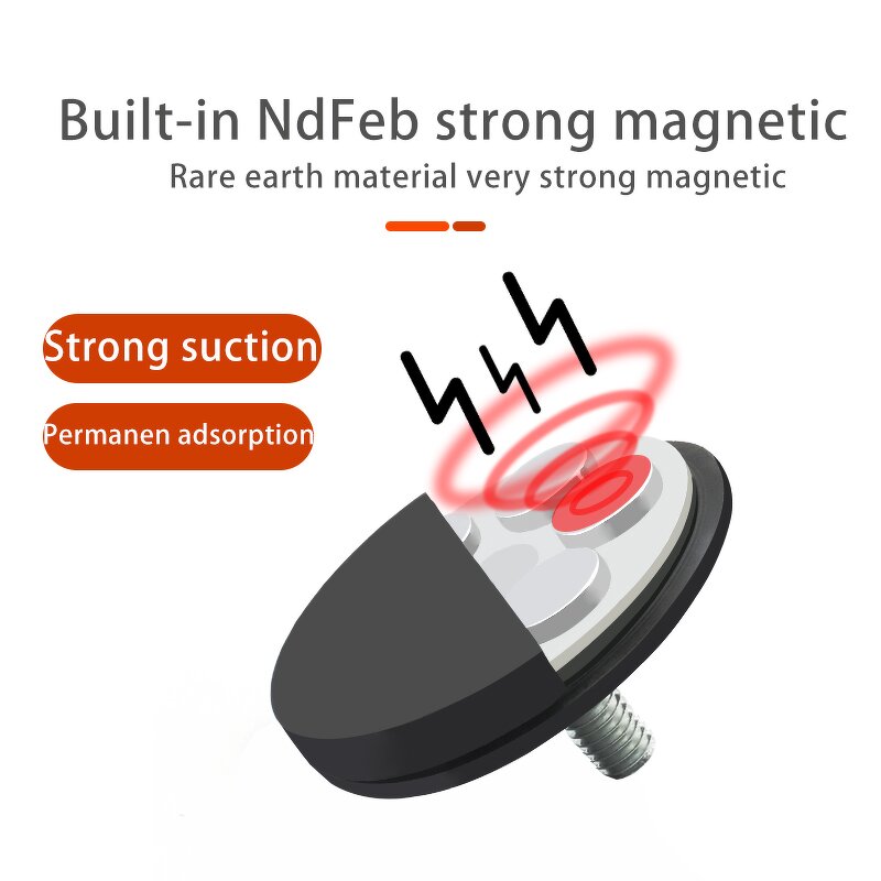 Rubber Coated Magnet Supplier - External Thread for LED Light Mounting