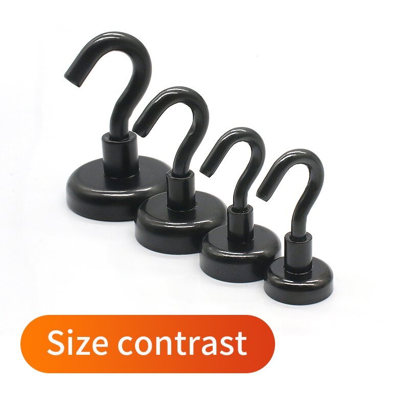 Color Magnetic Hook Supplier - Black/White Strong Magnetic Hook