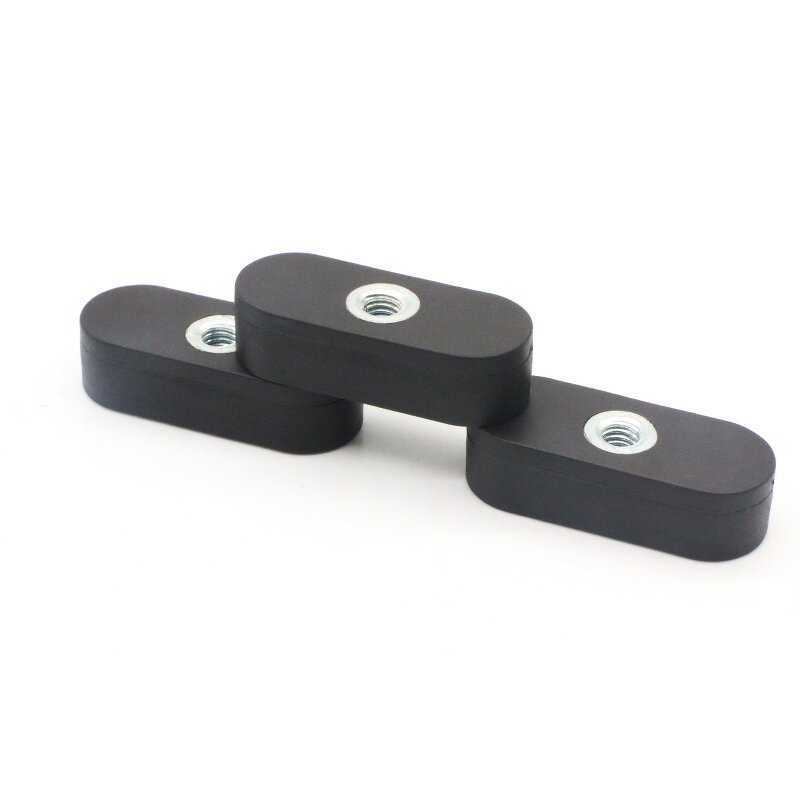 Runway Type Rubber Magnet Factory - Built-in M4 Thread Prevent Scratching