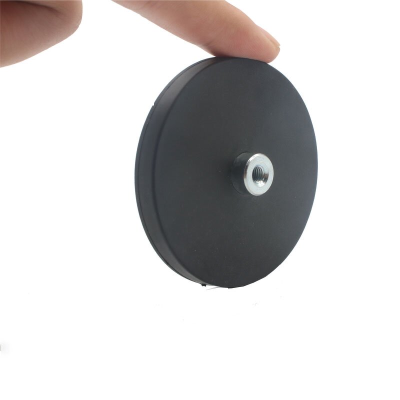 Rubber Coated Magnet Supplier - Dia 66mm M6 Thread Anti-Scratch Lighting