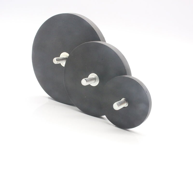Rubberized Pot Magnet Factory - D88 88mm M8 Thread with Silicon Pad
