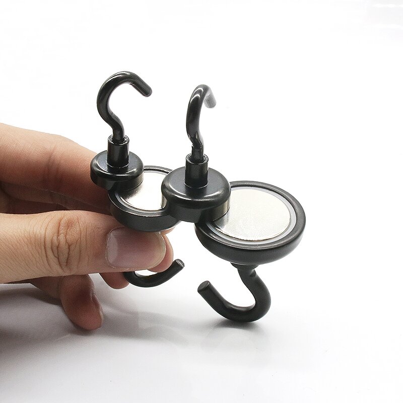 Color Magnetic Hook Supplier - Black/White Strong Magnetic Hook
