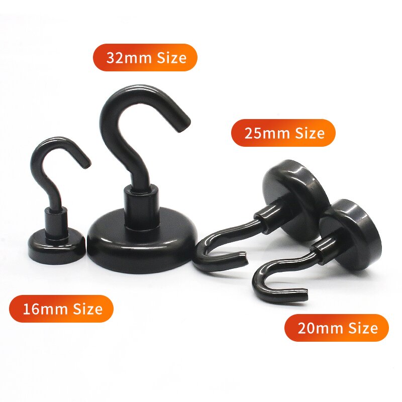 Color Magnetic Hook Supplier - Black/White Strong Magnetic Hook