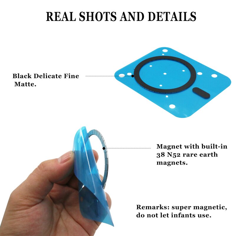 Black Magnetic Sticker Factory - FOR Magsafe Rings Accurate Positioning