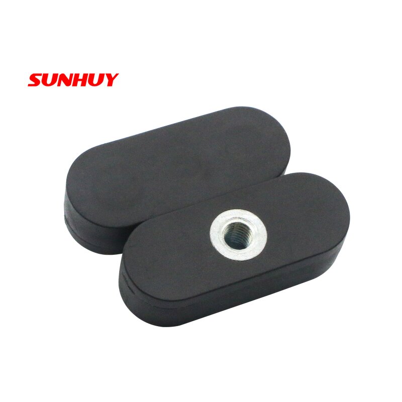 Runway Type Rubber Magnet Factory - Built-in M4 Thread Prevent Scratching