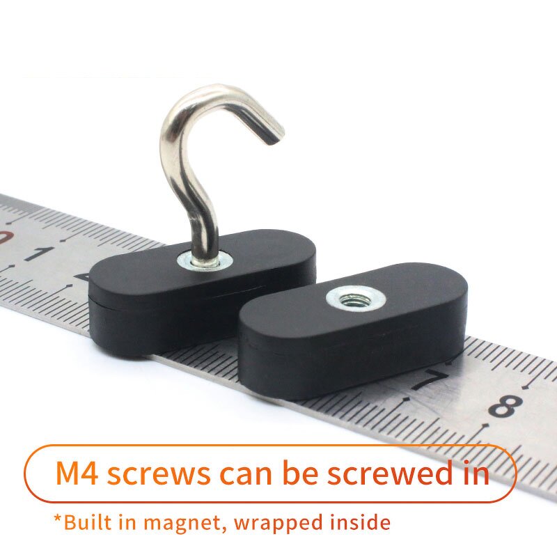 Runway Type Rubber Magnet Factory - Built-in M4 Thread Prevent Scratching