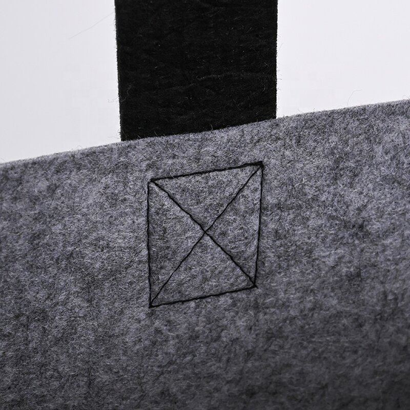 Felt Shopping Tote Bag Supplier - Storage High-Capacity Solid Color Shoulder