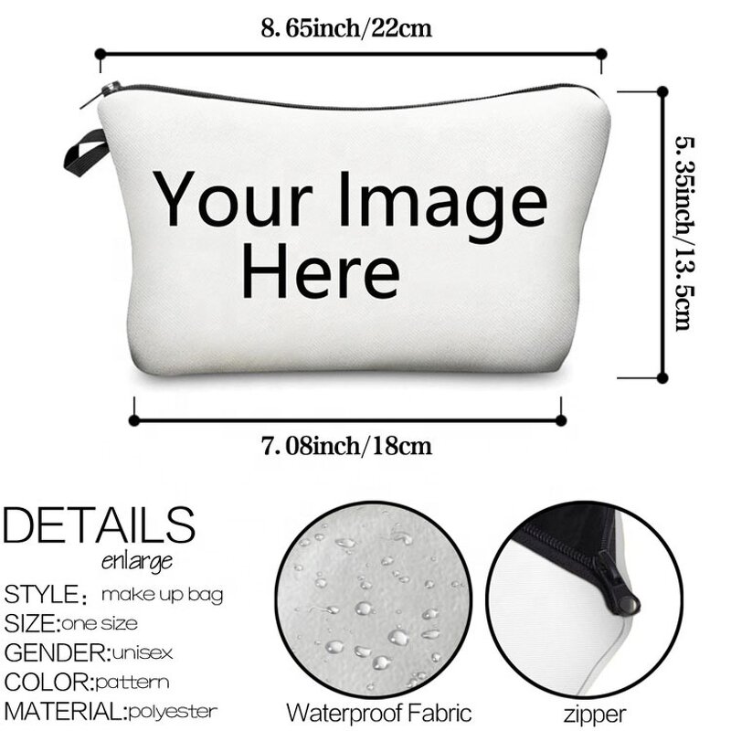 Small Cosmetic Bag Supplier - Custom logo Multi-function Daily Travel Polyester