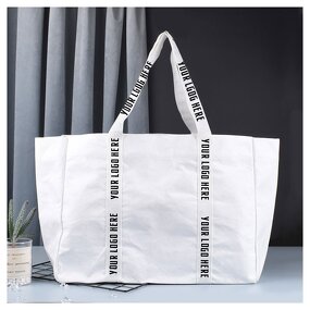 Dupont Tyvek Tote Bag Supplier - Wholesale Large Capacity Crumpled Kraft Paper