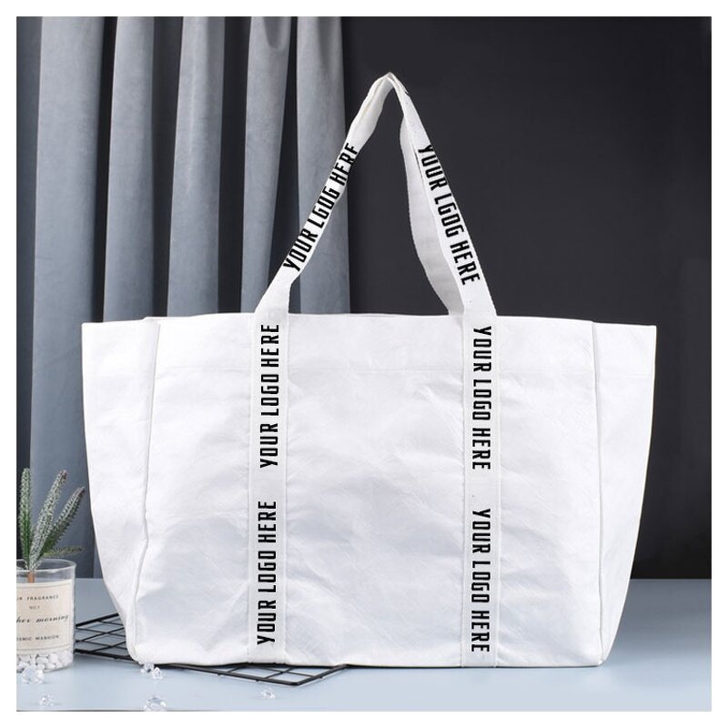 Dupont Tyvek Tote Bag Supplier - Wholesale Large Capacity Crumpled Kraft Paper