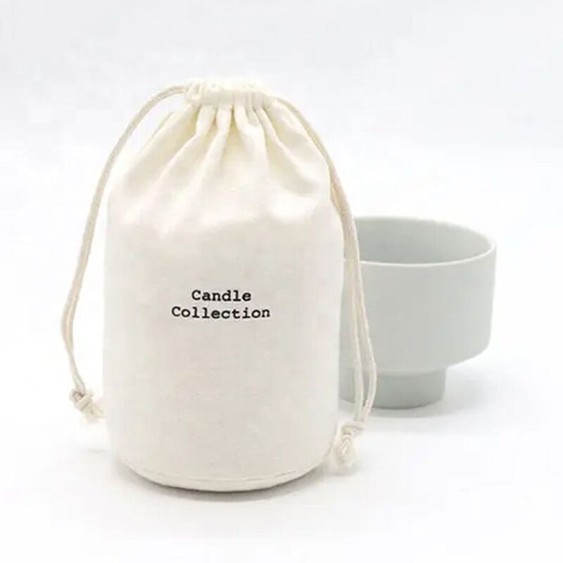 Round Bottom Candle Bag Manufacturer - Custom Gift Packaging Cotton Drawstring