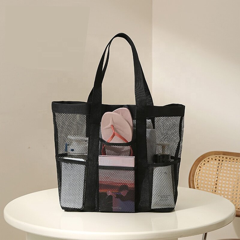 Nylon Mesh Storage Bag Manufacturer - Large Capacity Shopping Mall Portable Shoulder