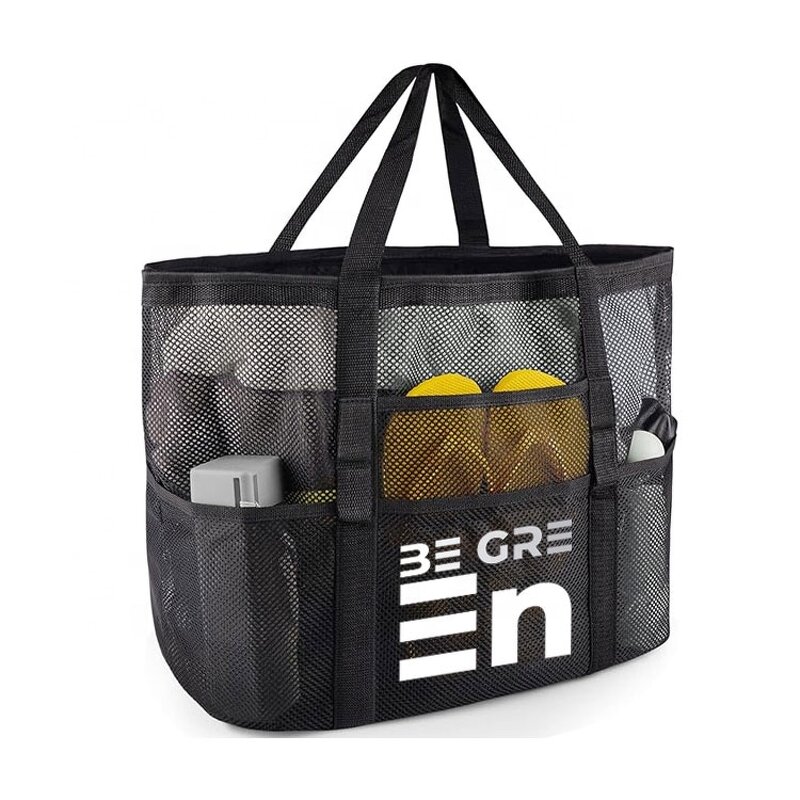 Net Mesh Beach Bag Supplier - High Quality Custom Design Logo Reusable