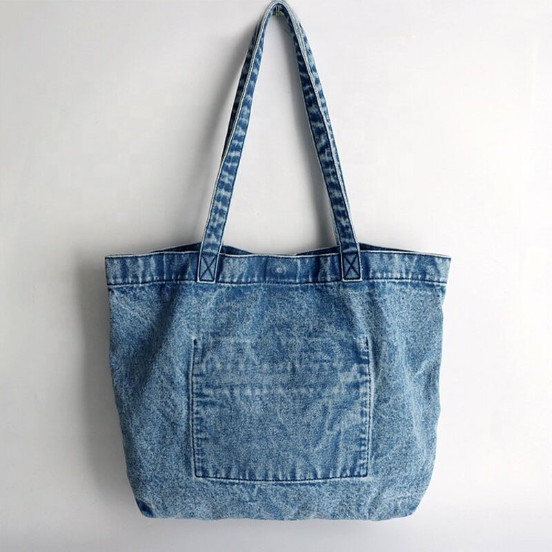 Jean Denim Tote Bags Factory - 2026 Wholesale High Quality Navy Blue
