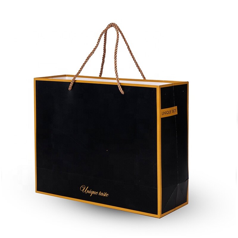 Black Paper Bag Manufacturer - Wholesale Custom Printed Brand Logo Clothing