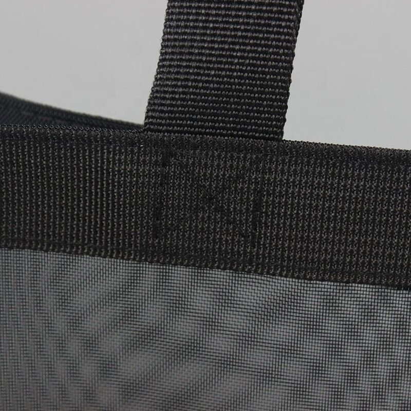 Net Shopping Beach Bag Factory - Custom Logo Black Grey Fruit Vegetable