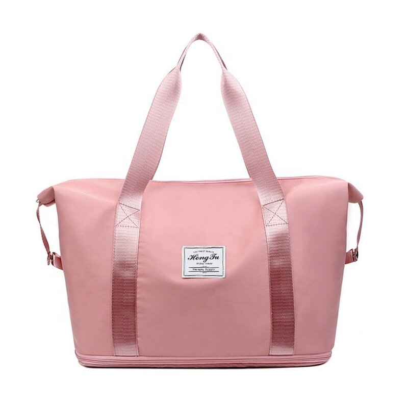 Yoga Fitness Bag Manufacturer - Custom Logo Pink Black Large Capacity Wet Pocket