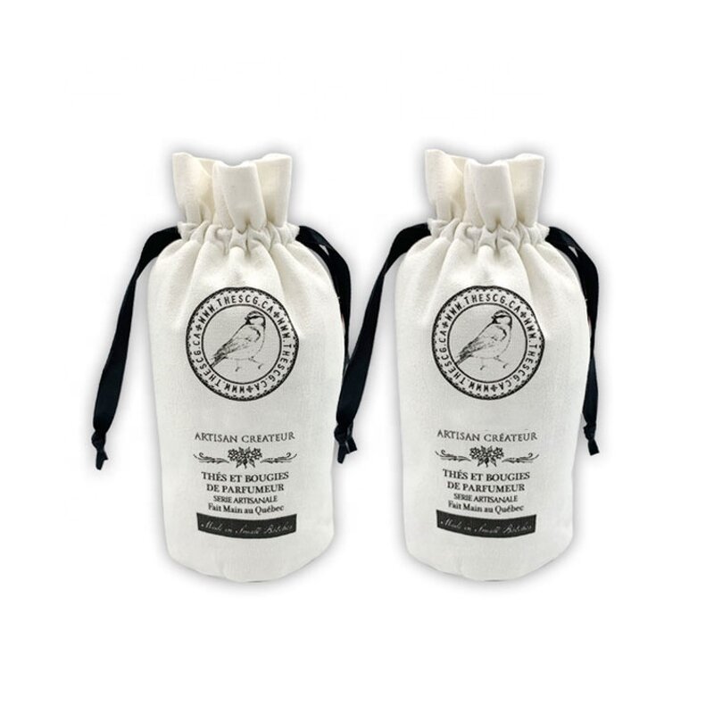 Cotton Drawstring Bag Supplier - Custom Logo Gift Small Packaging Wine Bottle