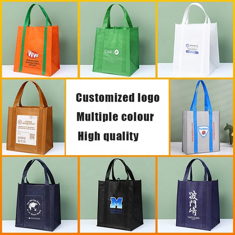 Non Woven Tote Bags Factory - Customized Logo Reusable Heavy Duty Square