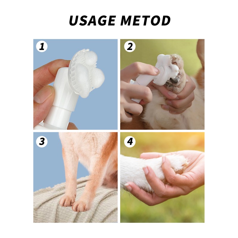 Pet Paw Cleaner Factory - OEM Foam Mousse with Massage Brush