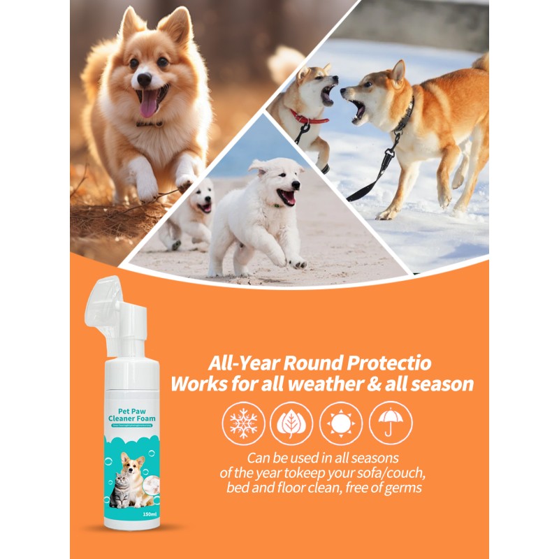 Pet Paw Cleaner Factory - OEM Foam Mousse with Massage Brush