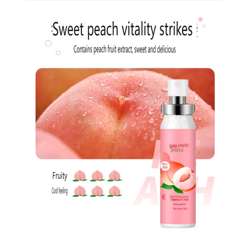 Mouth Freshener Spray Factory - OEM Peach Lemon Flavor