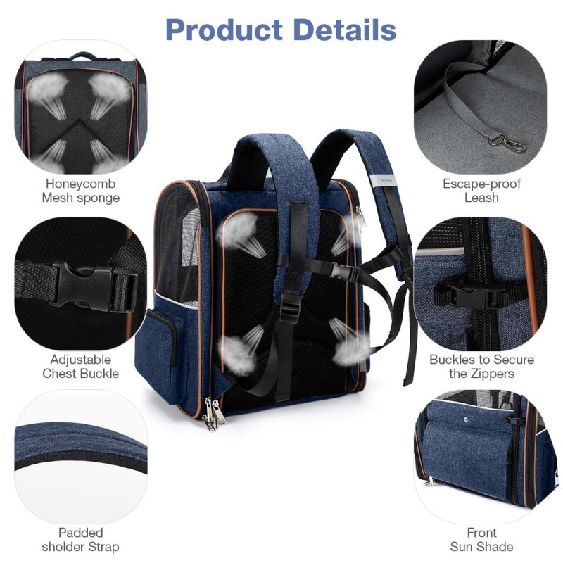 Pet Backpack Manufacturer - OEM Durable Nylon Travel Bag