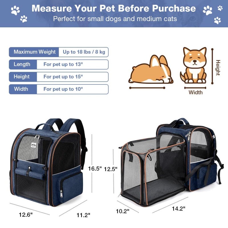Pet Backpack Manufacturer - OEM Durable Nylon Travel Bag