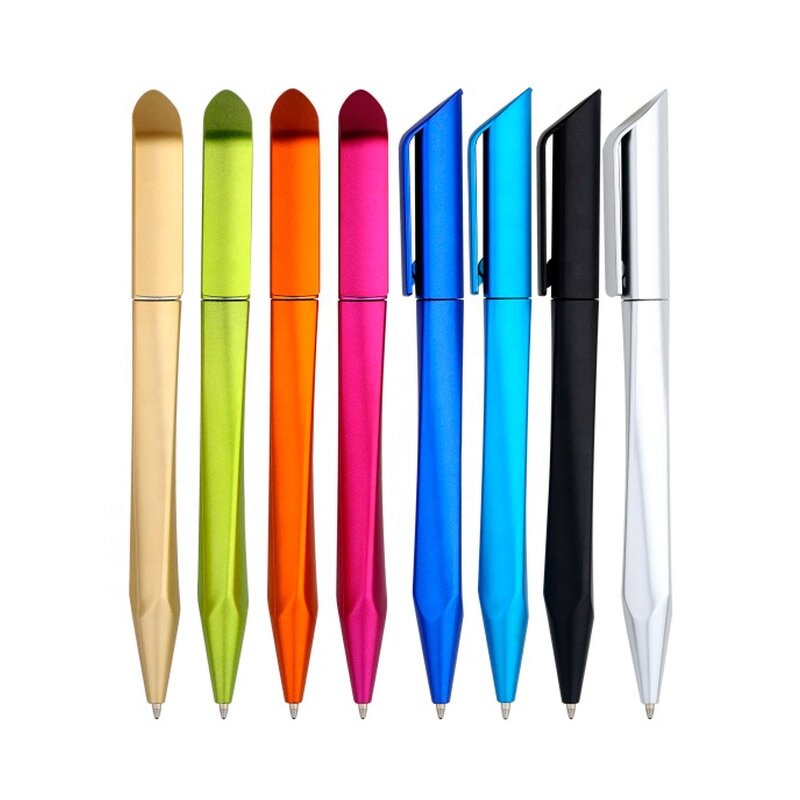 Ball Pen Manufacturer - OEM Pens With Custom Logo Triangle Shape Metallic Print