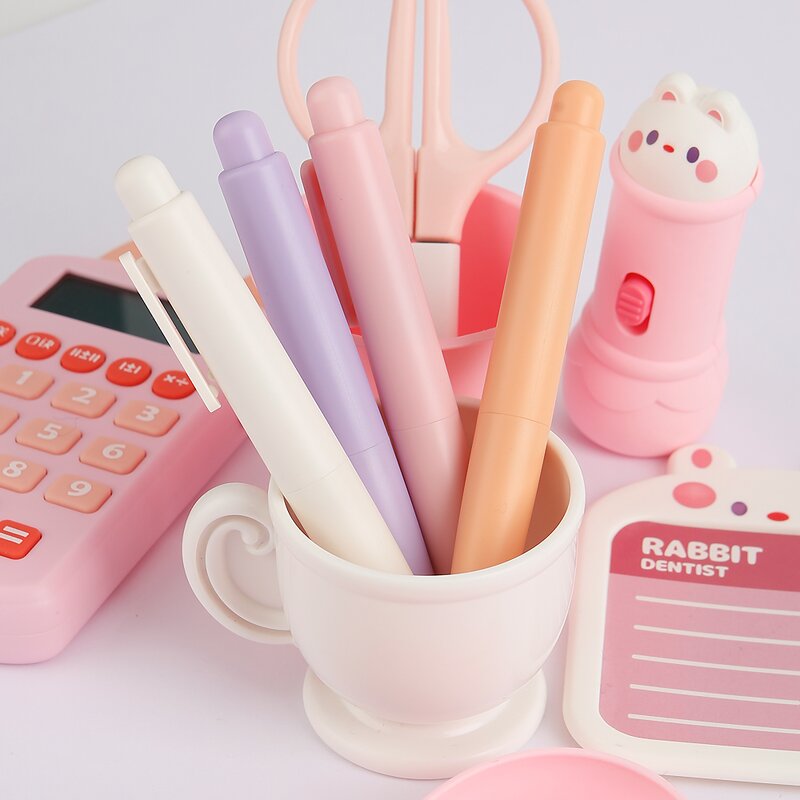 Mini Gel Pens Factory - OEM Pink Cute Custom Logo 0.5mm Short Black Plastic Fat