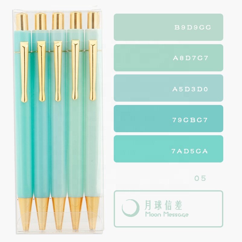 Ball Pen Manufacturer - OEM Hot Sale Luxury 50-colors Plastic Gold Hexagon Gifts