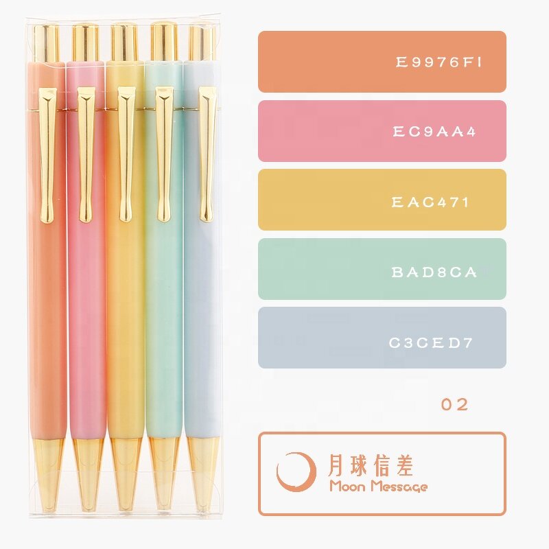 Ball Pen Manufacturer - OEM Hot Sale Luxury 50-colors Plastic Gold Hexagon Gifts
