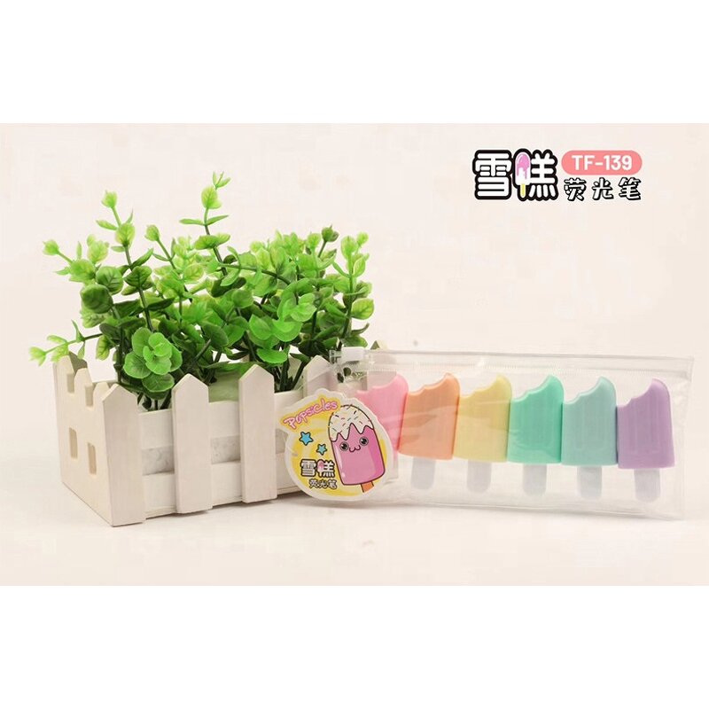 Highlighter Pen Factory - OEM Novelty Cute Cartoon Ice Cream Shape Marker