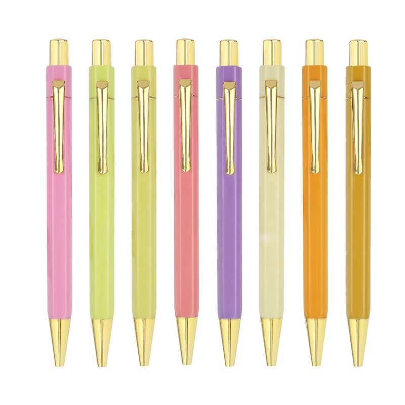 Ball Pen Supplier - OEM High Quality Gold Hexagon Gifts Custom Logo
