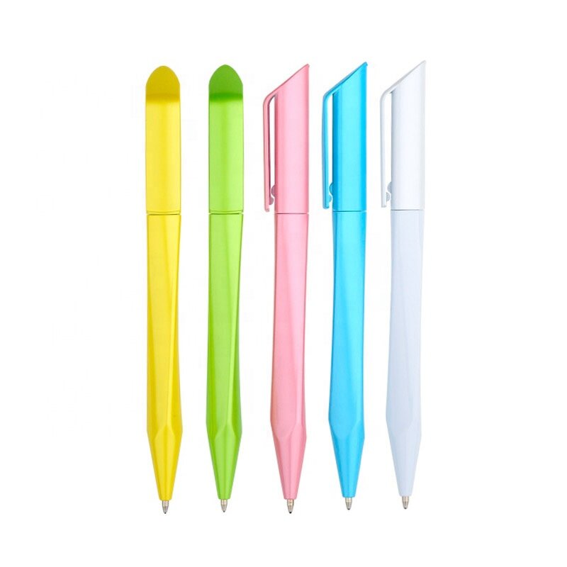 Ball Pen Manufacturer - OEM Pens With Custom Logo Triangle Shape Metallic Print