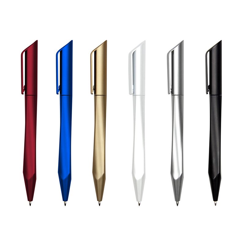 Ball Pen Manufacturer - OEM Pens With Custom Logo Triangle Shape Metallic Print