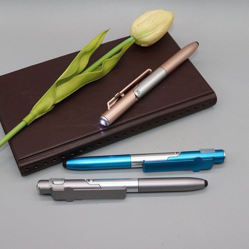 Multifunctional Pen Factory - OEM Hot Selling 4in1 Promotional Gift Stylus Phone Holder LED