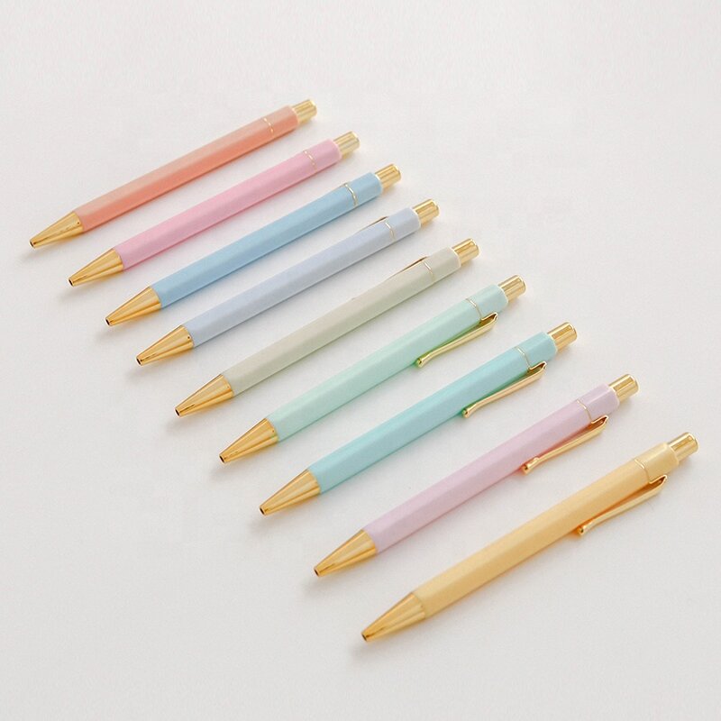 Ball Pen Supplier - OEM High Quality Gold Hexagon Gifts Custom Logo