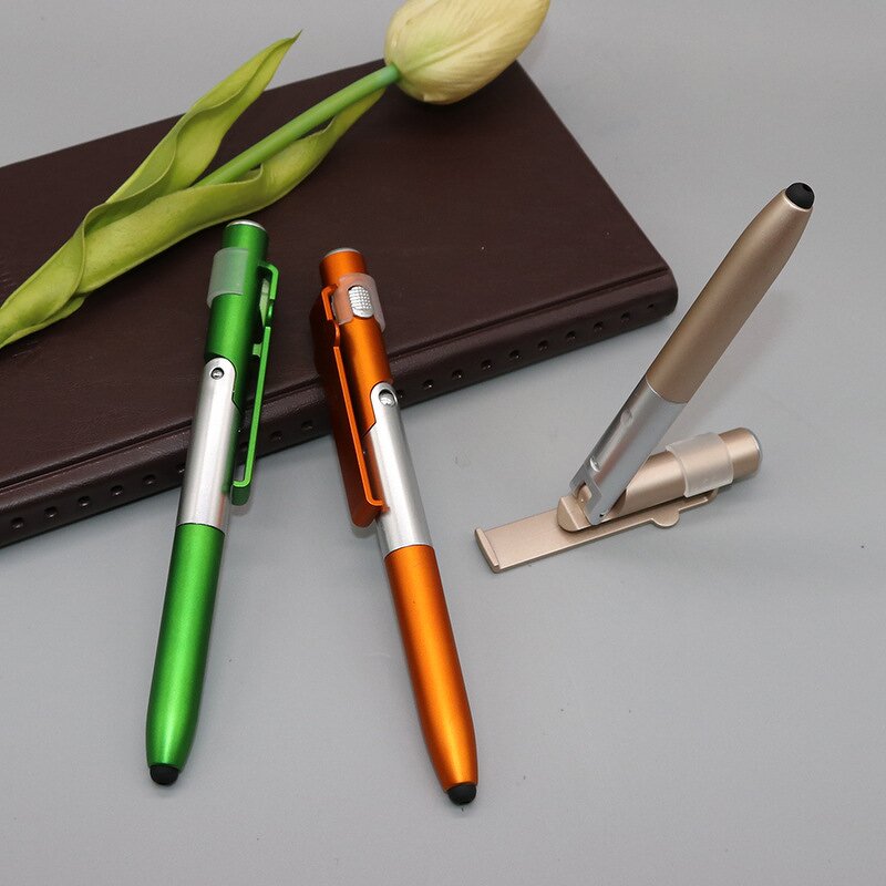 Multifunctional Pen Factory - OEM Hot Selling 4in1 Promotional Gift Stylus Phone Holder LED