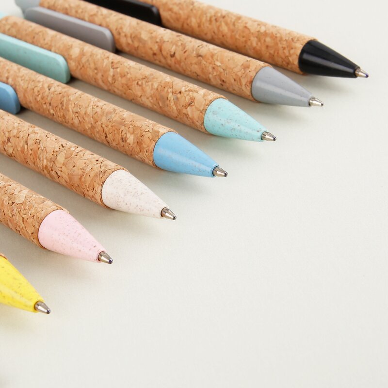 Eco-Friendly Ballpoint Pen Supplier - OEM Kraft Paper Packing Recycled Wheat Straw Promotional